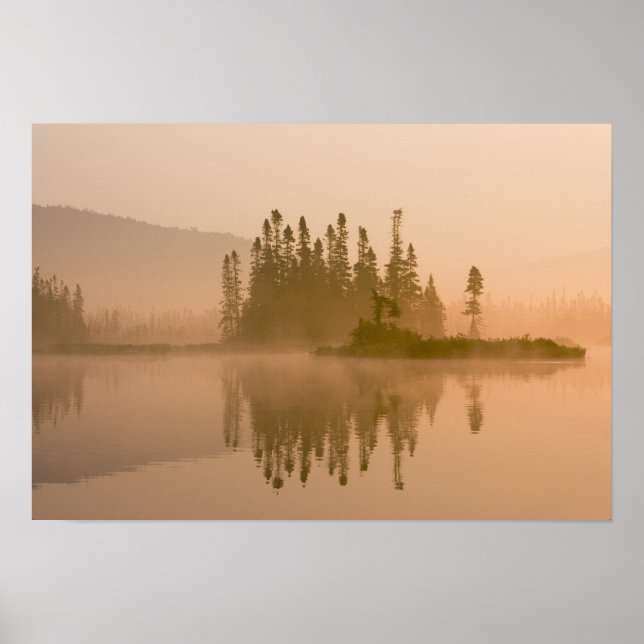 Misty dawn on Öster Inlet, Pittsburg, New Poster (Framsidan)