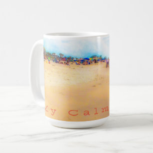 Misty Day vid Beach Kaffemugg