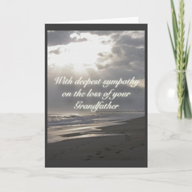 Misty Evening Grandfather's Loss Sympathy Kort (Framsida)