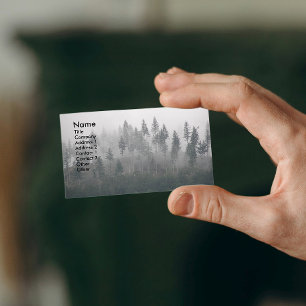 Misty Evergreen Forest Ligcape Visitkort
