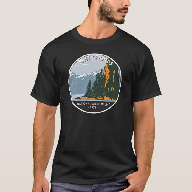 Misty Fjords National Monument New Eddystone T Shirt (Framsida)