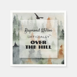 Misty Forest Masculine Födelsedagsfest Napkins Pappersservett