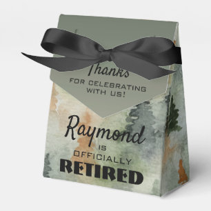 Misty Forest Masculine Pension Party Favoritbox Presentaskar