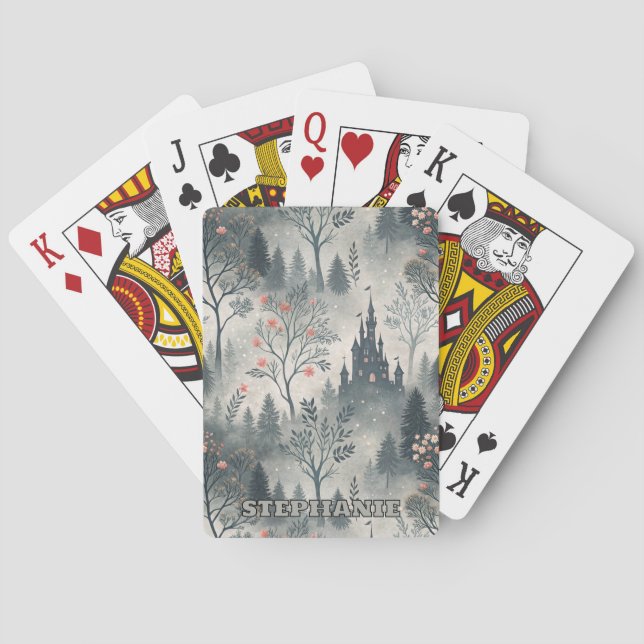 Misty Forest med Mörk Castle - Etheral Casinokort (Baksidan)