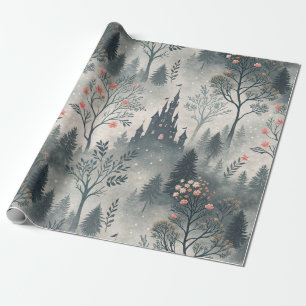 Misty Forest med Mörk Castle - Etheral Presentpapper
