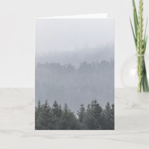 Misty Forest Mountains Nature Photo Kort