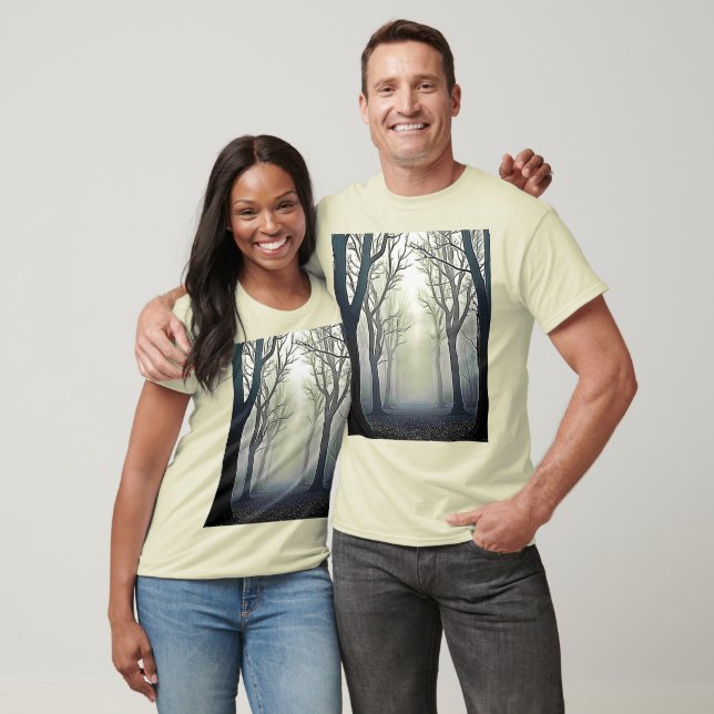 Misty Forest Path: Eerie Beauty T Shirt (Unisex)