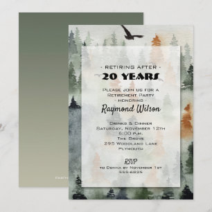 Misty Forest Pension Party-inbjudningar