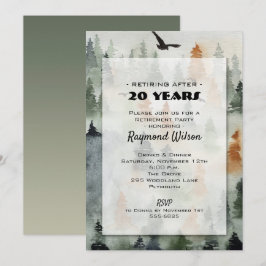 Misty Forest Pension Party Inbjudningar