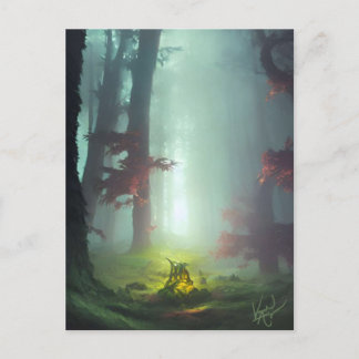 Misty Forest Postcard Vykort