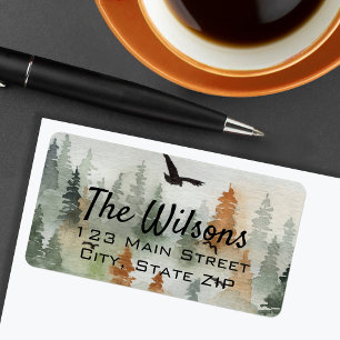 Misty Forest Returetiketters Adressetikett