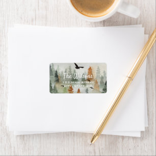 Misty Forest Returetiketters Adressetikett