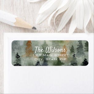 Misty Forest Returetiketters Returadress Etikett