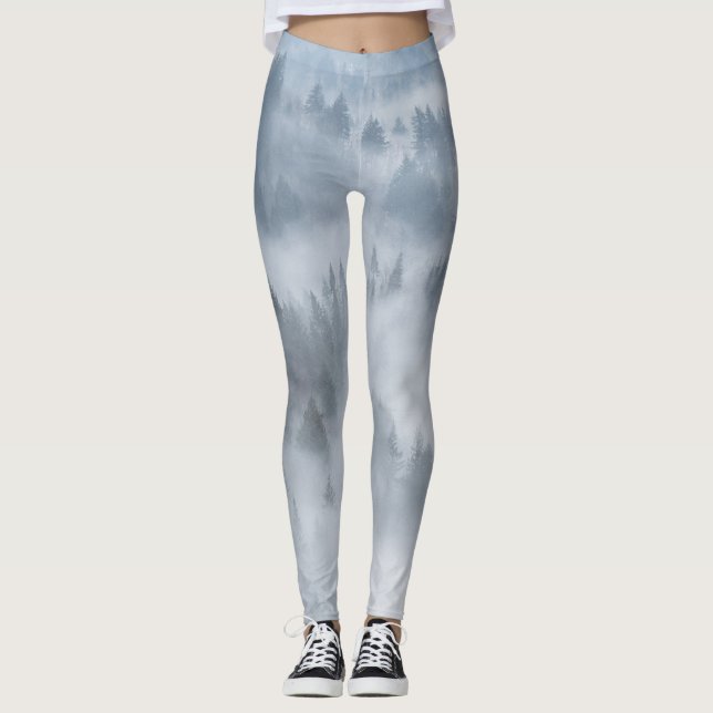 Misty Forest Scene Leggings (Framsida)