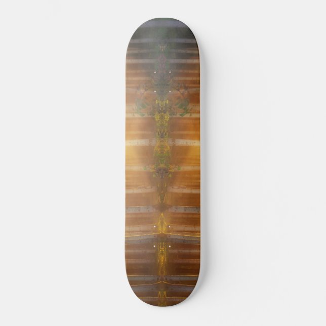 Misty Forest Scene Mini Skateboard Bräda 18,5 Cm (Framsida)