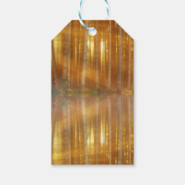 Misty Forest Scene Presentetikett