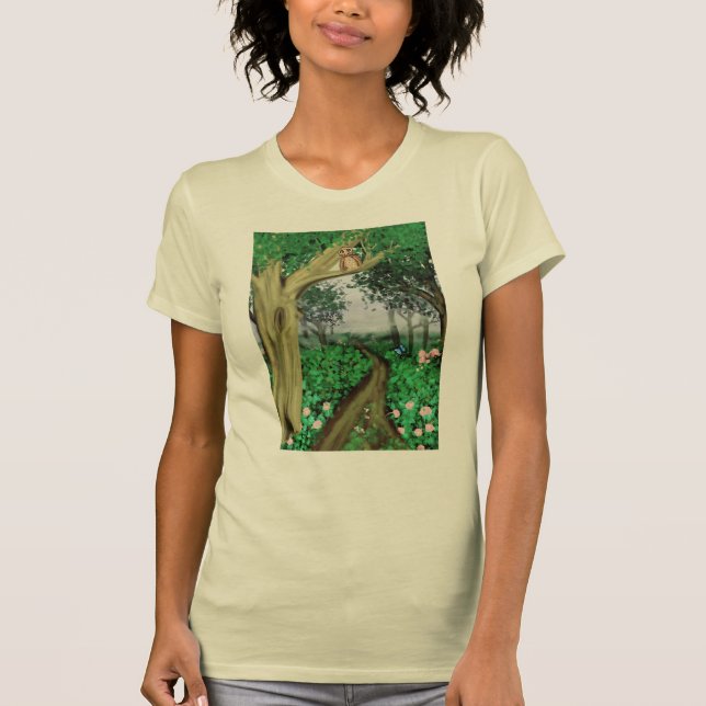 Misty Forest Väg T-Shirt (Framsida)