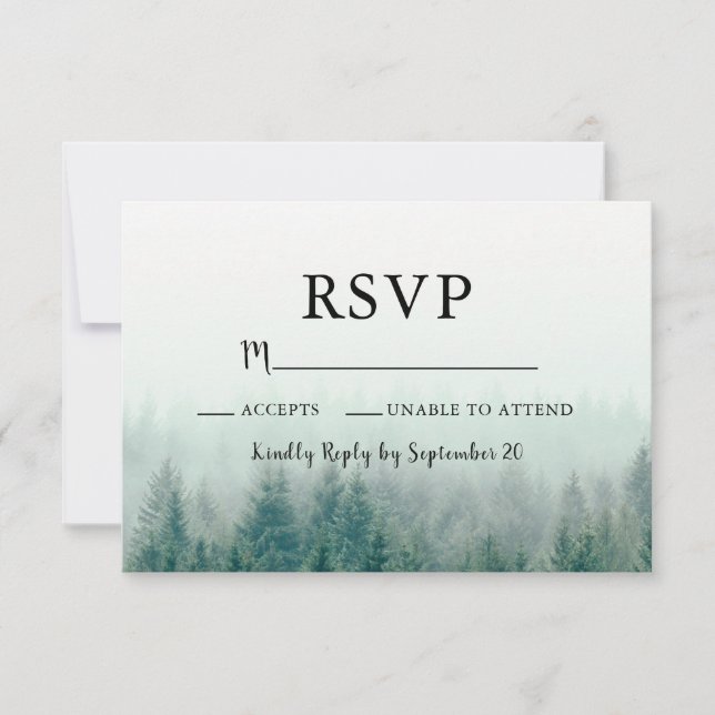 Misty Gräs Modern Response Card-OSA OSA Kort (Framsida)