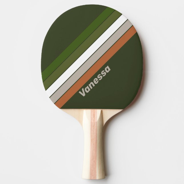Misty Grove Stripe med Namn Pingisracket (Framsidan)