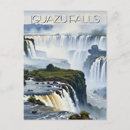 Misty Iguazu Falls Argentina Vykort