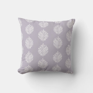 Misty Lilac Handflatan vid kusten Löv vid Mönster Kudde