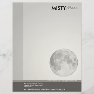 Misty Måne (Felt Papper) Brevhuvud
