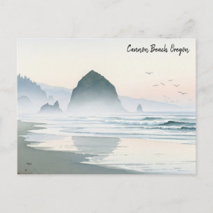 Misty Morgon Cannon Beach Oregon Vykort