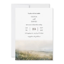 Misty Morgon Coastal Meadow View Beach Wedding