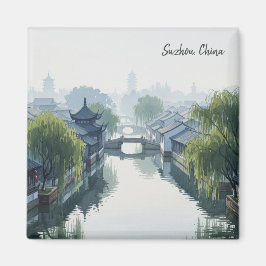 Misty Morgon Suzhou China Travel Magnet