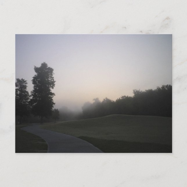 Misty Morgon Väg Vykort (Framsida)