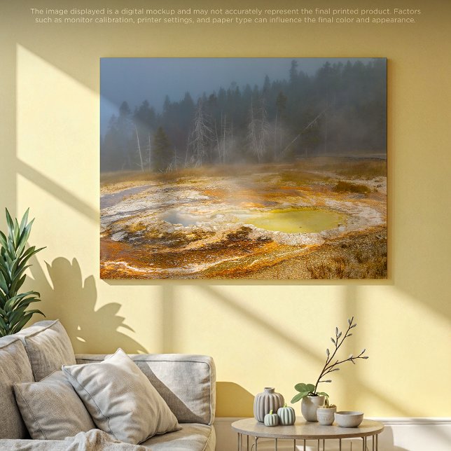 Misty MorgonGeyser: A Yellowstone Wonderland Canvastryck (Skapare uppladdad)