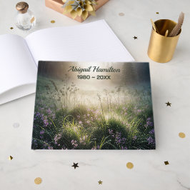 Misty Morgonskugga med vilda blommor Gästböcker