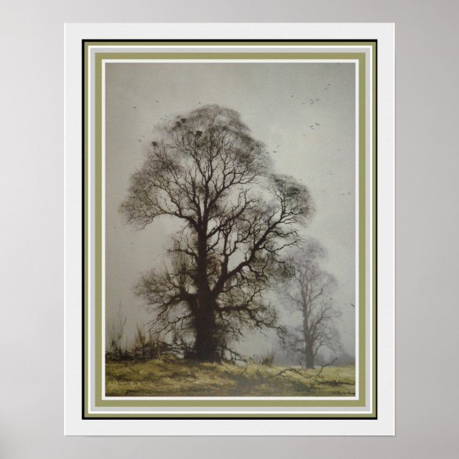 Misty Morn av David Shephard 16 x 20 Poster (Framsidan)
