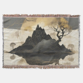 Misty Mountain Black & Guld Filt