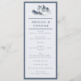 Misty Mountain Blue Grått White Elegant Program