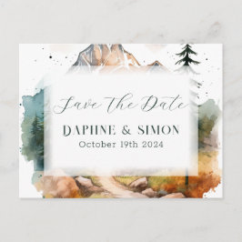 Misty Mountain Bröllop Meddelande Vykort