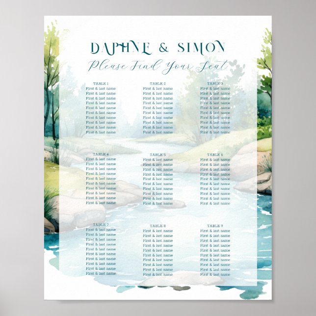 Misty Mountain Bröllop Poster (Framsidan)