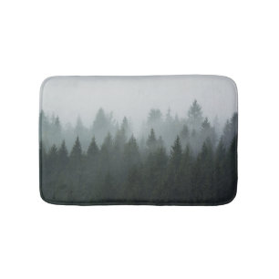 Misty Mountain Forest Autumn Fog Badrumsmatta