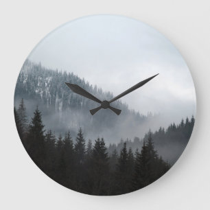 Misty Mountain Forest: Scenia Ligcape View Stor Klocka