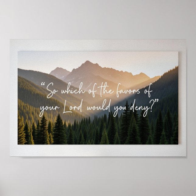 Misty Mountain Islamic Poster | Nature & Faith Wal (Framsidan)