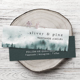Misty Mountain Stud Earring Visning Card Litet Visitkort