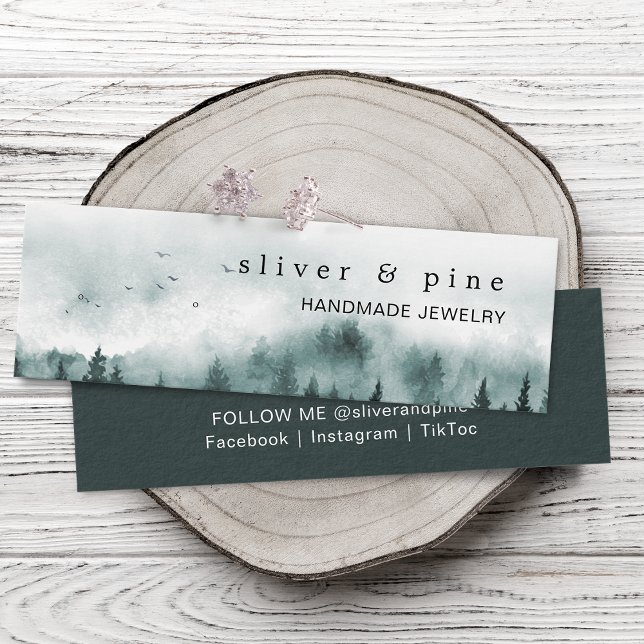 Misty Mountain Stud Earring Visning Card Litet Visitkort (Misty Mountain Stud Earring Display Card)