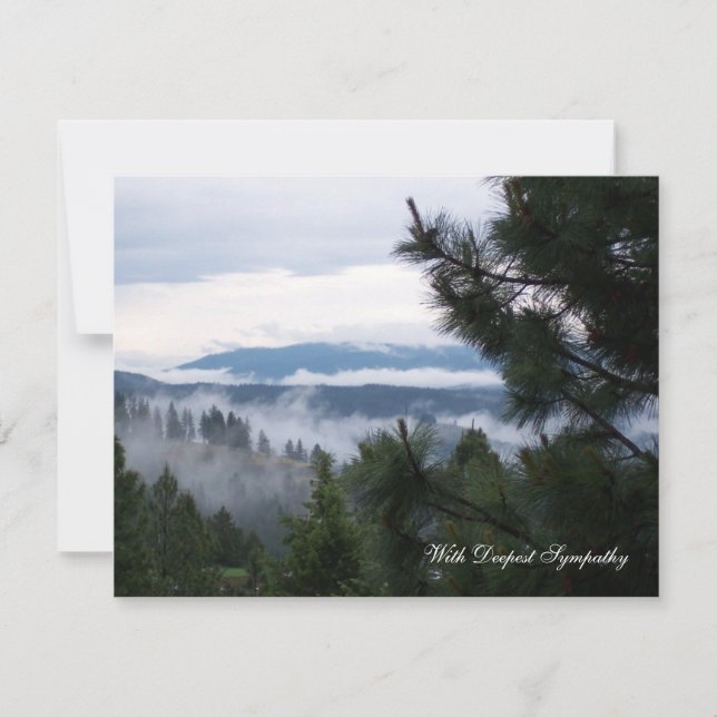 Misty Mountain Sympathy Card Kort (Framsida)