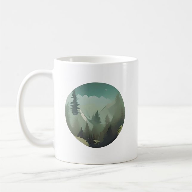 Misty Mountain Valley: A Quiet Wilderness Escape Kaffemugg (Vänster)