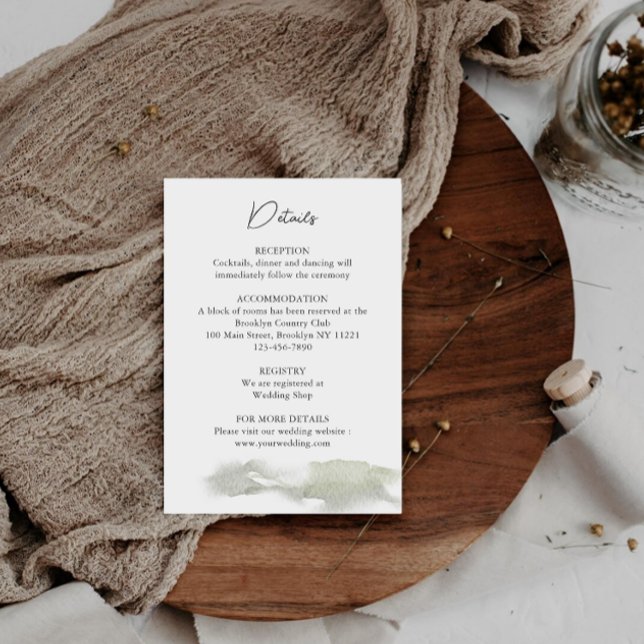 Misty Mountain Wedding Details  Tilläggskort (Skapare uppladdad)