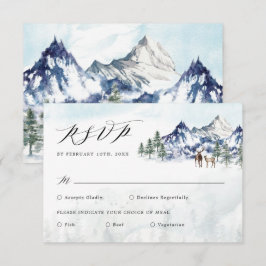 Misty Mountain Winter Forest Bröllop OSA Kort