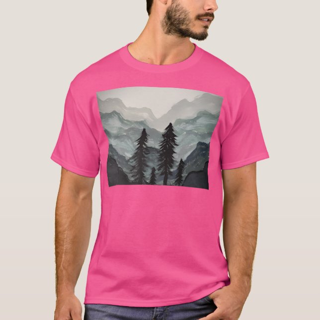 Misty Mountains Long T Shirt (Framsida)