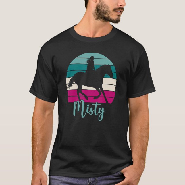 Misty Namn Equestrian Misty Horse Girl T Shirt (Framsida)