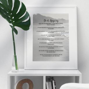 Misty Ocean Beach gör det ändå Fototryck