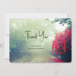 Misty Railroad Tracks Scenia Photo Tack Kort